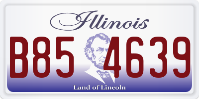 IL license plate B854639