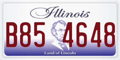 IL license plate B854648