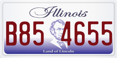 IL license plate B854655