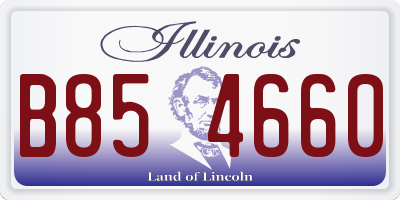 IL license plate B854660
