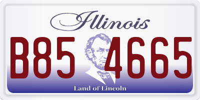IL license plate B854665