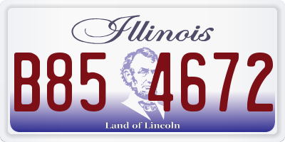 IL license plate B854672
