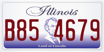 IL license plate B854679