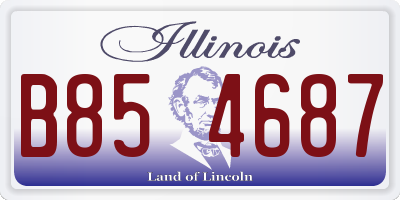 IL license plate B854687