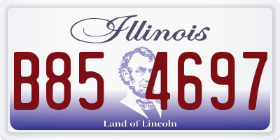 IL license plate B854697
