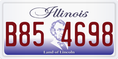 IL license plate B854698