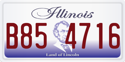IL license plate B854716