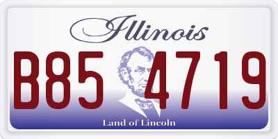 IL license plate B854719