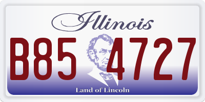 IL license plate B854727