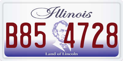 IL license plate B854728