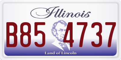 IL license plate B854737