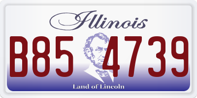 IL license plate B854739