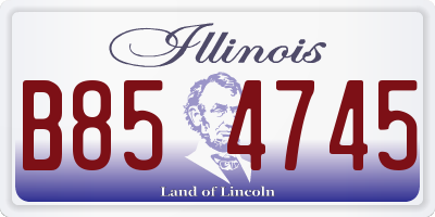 IL license plate B854745