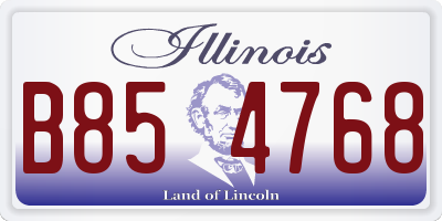 IL license plate B854768