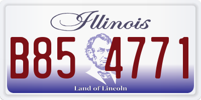 IL license plate B854771