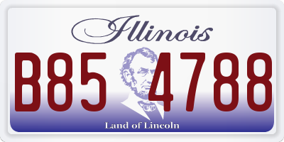 IL license plate B854788
