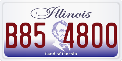 IL license plate B854800