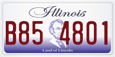 IL license plate B854801