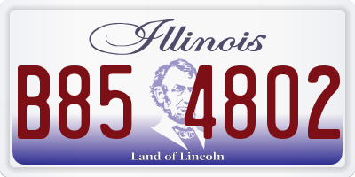 IL license plate B854802