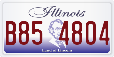 IL license plate B854804