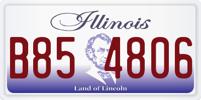 IL license plate B854806