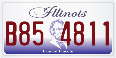 IL license plate B854811