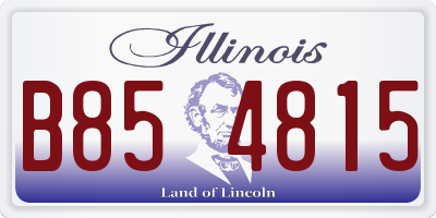 IL license plate B854815