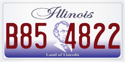 IL license plate B854822