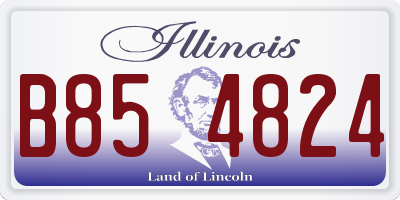 IL license plate B854824