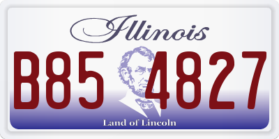 IL license plate B854827