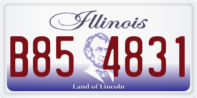 IL license plate B854831