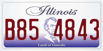 IL license plate B854843