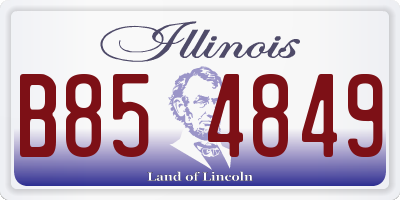 IL license plate B854849