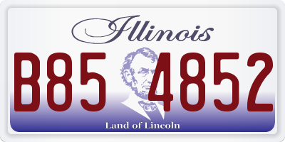 IL license plate B854852