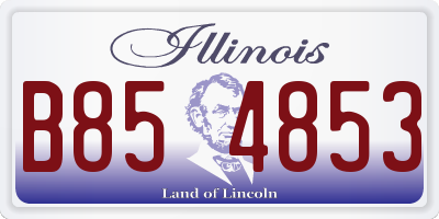 IL license plate B854853