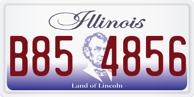 IL license plate B854856
