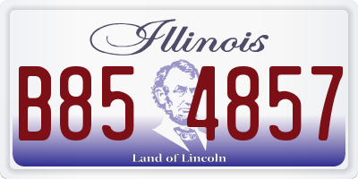 IL license plate B854857