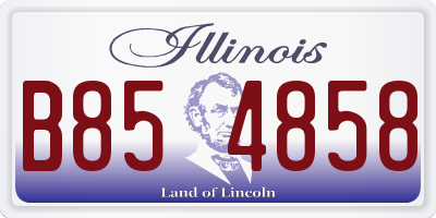 IL license plate B854858