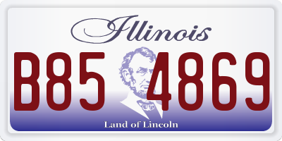 IL license plate B854869
