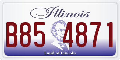 IL license plate B854871
