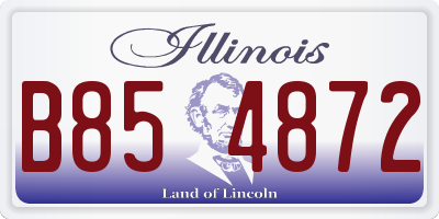IL license plate B854872