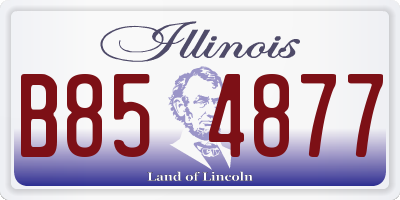 IL license plate B854877