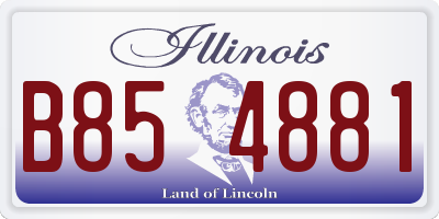 IL license plate B854881