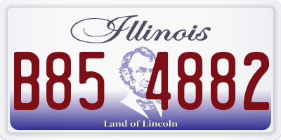 IL license plate B854882