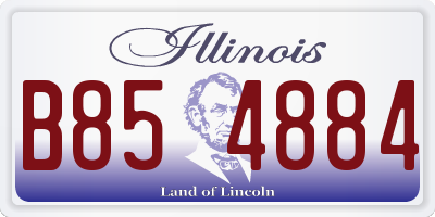 IL license plate B854884