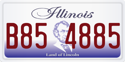 IL license plate B854885