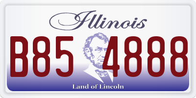 IL license plate B854888