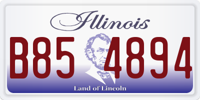 IL license plate B854894