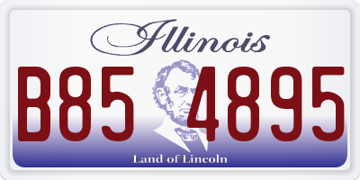 IL license plate B854895