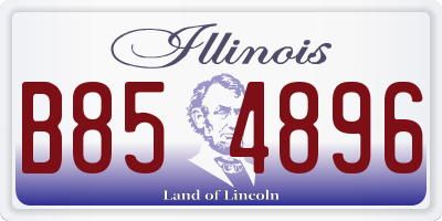 IL license plate B854896